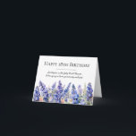 18th Birthday July Birth Month Flower Larkspur  Card<br><div class="desc">Blue larkspur is the July Birth Month Flower. This birthday card features a garden of larkspur or delphinium wildflowers. Three lines of text let you personalise your birthday message.</div>