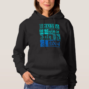 18th Birthday Legendary Since July 2004 Vintage Re Hoodie