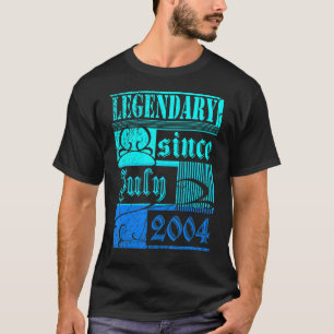 18th Birthday Legendary Since July 2004 Vintage Re T-Shirt