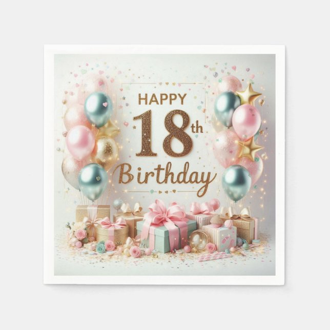 18th Birthday Napkin (Front)