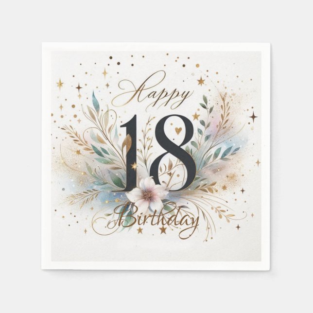 18th Birthday Napkin (Front)