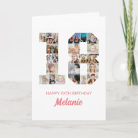 18th Birthday Number 18 Photo Collage Personalised