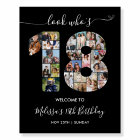 18th Birthday Number 18 Photo Collage Welcome