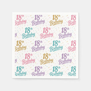 18th Birthday Paper Napkins, 18th Birthday Party Napkin