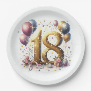 18th Birthday Paper Plate
