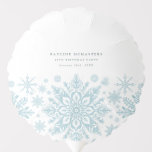 18th Birthday Party Blue White Snowflake Custom Balloon<br><div class="desc">Very elegant blue watercolor snowflakes create a pretty border along the bottom of this birthday custom balloon. Modern and minimalist design has an open and airy feel. The contemporary aesthetic will appeal to people of all ages.</div>