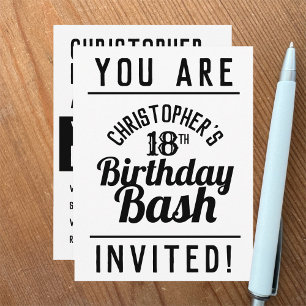 18th Birthday Party Invitation