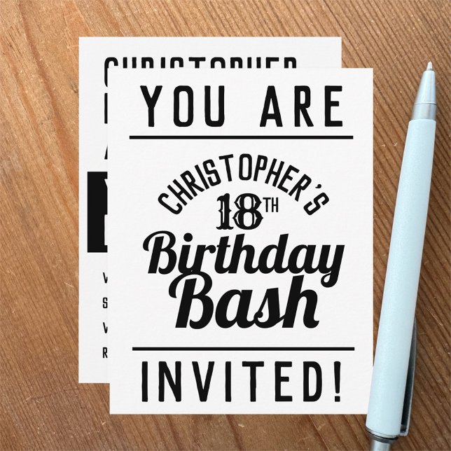 18th Birthday Party Invitation (Creator Uploaded)