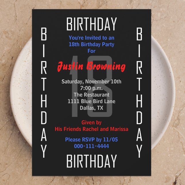 18th Birthday Party Invitation 18 (Creator Uploaded)