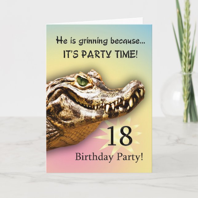 18th Birthday Party Invitation Card (Front)