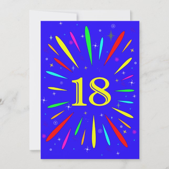 18th Birthday Party Invitation Explosion  (Front)