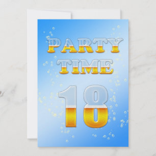 18th birthday party invitation with beer