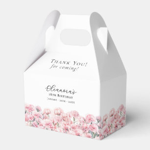 18th Birthday Party January Birth Month Flower Favour Box
