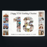 18th Birthday Party Number 18 Photo Collage Banner<br><div class="desc">Mark eighteen years of wonderful memories and adventures with this captivating 18th Birthday Number Photo Collage. This customisable template is the perfect blend of creativity and sentiment, allowing you to create a truly memorable gift for your loved one's special day. Capture the essence of incredible years in a single masterpiece...</div>