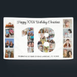 18th Birthday Party Number 18 Photo Collage Banner<br><div class="desc">Mark eighteen years of wonderful memories and adventures with this captivating 18th Birthday Number Photo Collage. This customisable template is the perfect blend of creativity and sentiment, allowing you to create a truly memorable gift for your loved one's special day. Capture the essence of incredible years in a single masterpiece...</div>