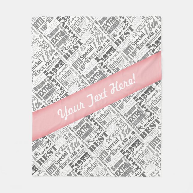 18th Birthday Party Personalised Gifts Fleece Blanket (Front)