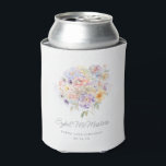 18th Birthday Party Watercolor Floral Custom Can Cooler<br><div class="desc">An elegant watercolor floral bouquet of vintage flowers decorates the top of this 18th birthday party custom can cooler. The soft pastel flowers are accented with modern line art. The birthday celebrant's name and birthday follow. All text is editable.</div>