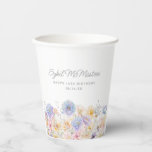 18th Birthday Party Watercolor Floral Custom Paper Cups<br><div class="desc">An elegant watercolor floral border of vintage flowers decorates the bottom of this 18th birthday party custom paper cup. The soft pastel flowers are accented with modern line art. The birthday celebrant's name and birthday follow. All text is editable.</div>