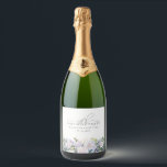 18th Birthday Party White Rose Blue Floral Custom Sparkling Wine Label<br><div class="desc">Personalised 18th Birthday Party Decorations and Supplies. Personalised label features a white rose and blue wildflower floral arrangement. 18th is written in a modern script font. The birthday celebrant's name and birthday date follow. Easy to customise.</div>