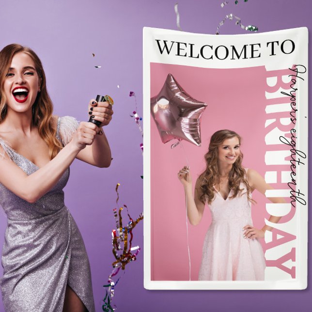 18th Birthday Photo college Party  Banner (Creator Uploaded)