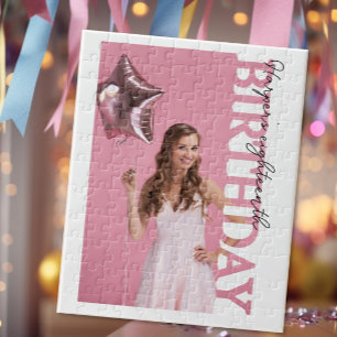 18th Birthday Photo college Party  Jigsaw Puzzle