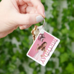 18th Birthday Photo college Party  Key Ring<br><div class="desc">18th Birthday Photo Keepsake Keyring Celebrate an 18th birthday with this personalised photo keepsake keyring, featuring a modern rectangular photo frame with “BIRTHDAY” cut out along the side. Add your favourite photo and customise the text [Name]’s 18th to create a memorable keepsake that family, friends, or the birthday teen can...</div>