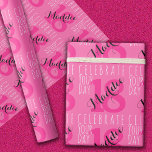 18th Birthday Pink  Wrapping Paper<br><div class="desc">A modern mix of casual,  script and serif typography in a fun combination of pinks. This wrap makes a festive fuschia and pink 18th birthday wrapping paper that you can customise for any name.</div>