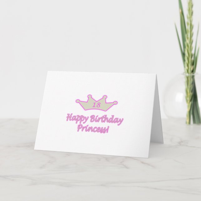 18th Birthday Princess Card (Front)
