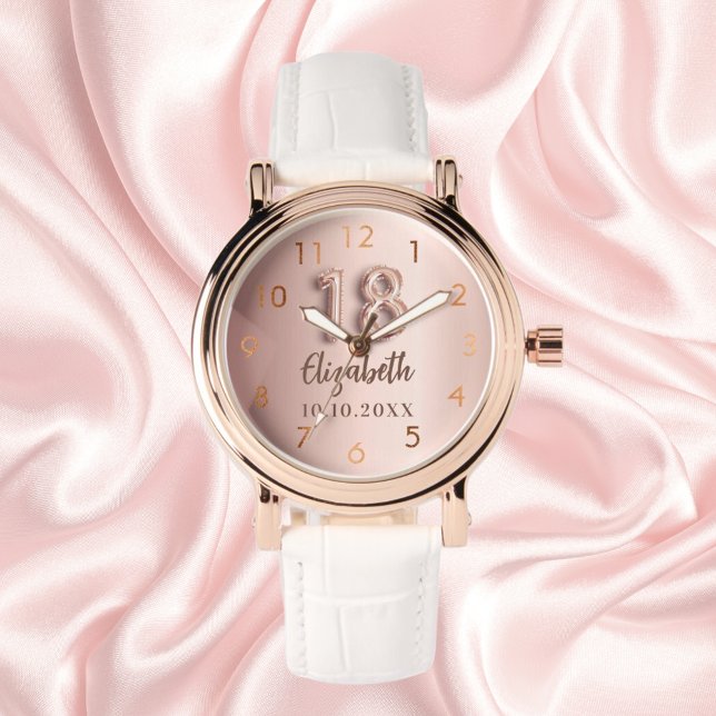18th Birthday rose gold name Watch (Creator Uploaded)