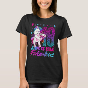 18th Birthday Shirt 18 Year Old Girl Flossing Unic