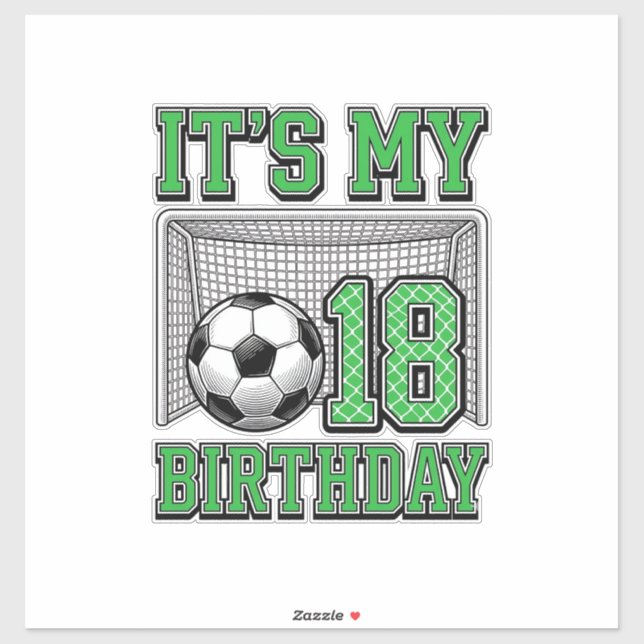 18th Birthday Soccer Vintage (Sheet)