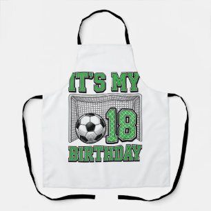 18th Birthday Soccer Vintage Apron