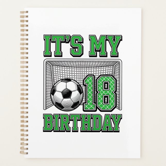 18th Birthday Soccer Vintage Planner (Front)