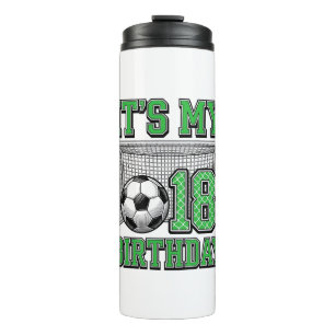 18th Birthday Soccer Vintage Thermal Tumbler