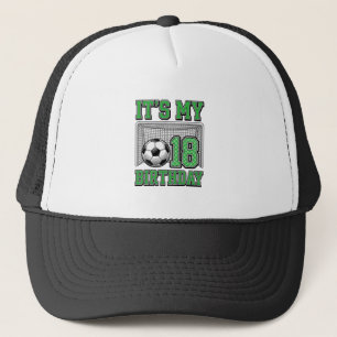 18th Birthday Soccer Vintage Trucker Hat