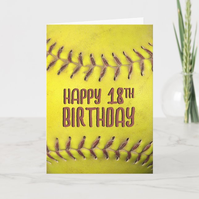 18th Birthday Softball Card (Front)