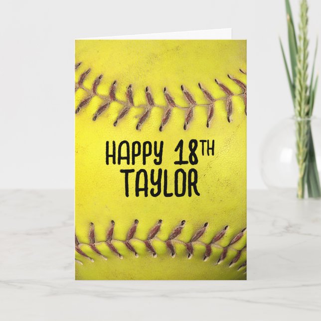 18th Birthday Softball Card (Front)