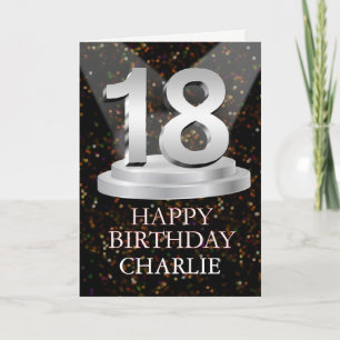 18th Birthday Spotlights Add A Name Card