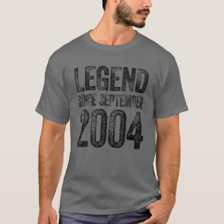 18Th Birthday Tee September Born 18 Years Legend S