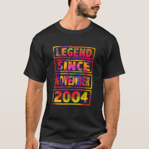 18th Birthday Tie Dye Decoration Legend Since Nove T-Shirt