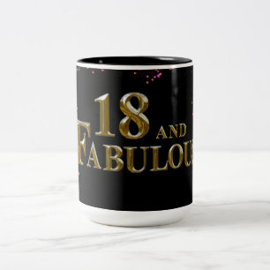 18th Birthday  Two-Tone Coffee Mug