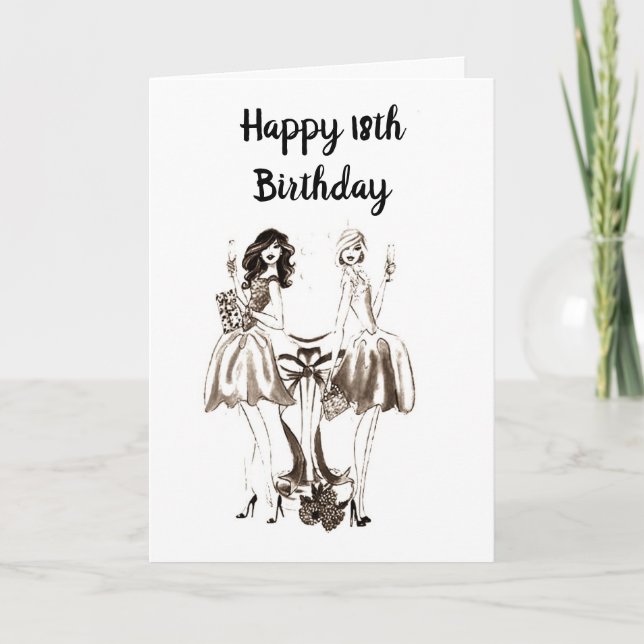 **18th BIRTHDAY** WISHES FOR HER Card (Front)