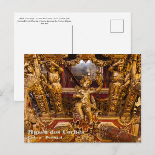 18th c. Coach detail. Museu dos Coches. Lisbon Postcard