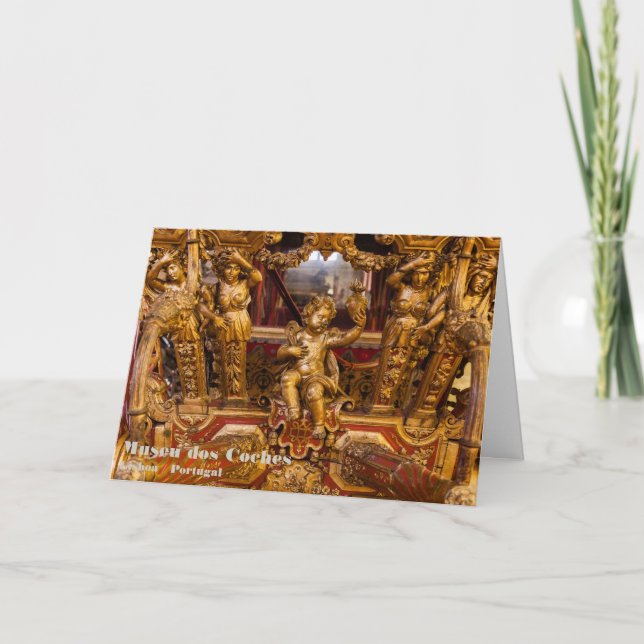 18th c. Coach detail. Museu dos Coches. Lisbon Thank You Card (Front)