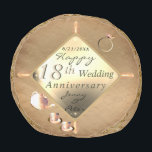 18th Cat's Eye Wedding Anniversary  Pouf<br><div class="desc">Alas,  a gorgeous pouf for HER to honour their wedding anniversary with cat's eye gemstones and porcelain graphics,  how special is that?! If you wish for any customisation or illustration made just for you,  just message me and I'll get right back!</div>