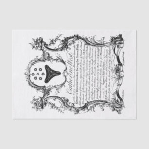 18th Century Bussiness Trade Card Tissue Paper