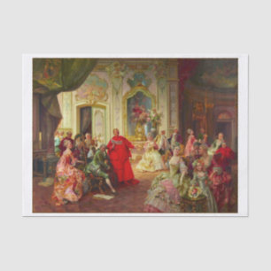 18th Century Elegant Gathering Motif Decoupage Tissue Paper