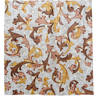 18th Century Floral: Vintage Wallpaper. Shower Curtain