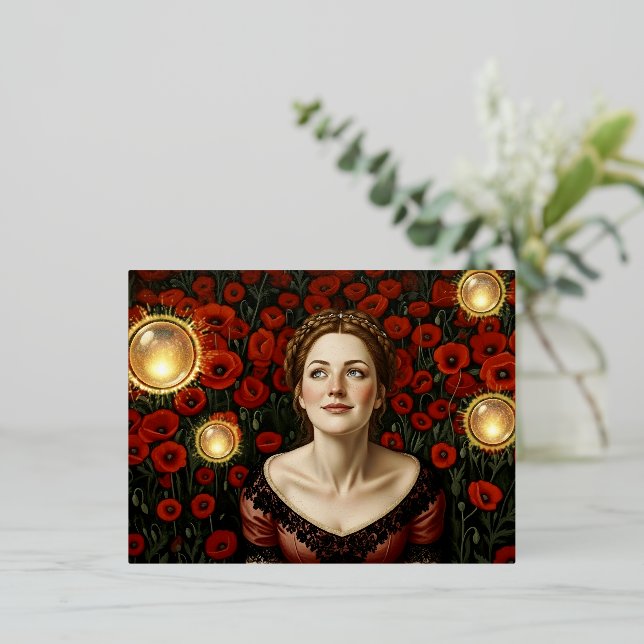 18th Century Light Orb - Foil Holiday Postcard (Standing Front)