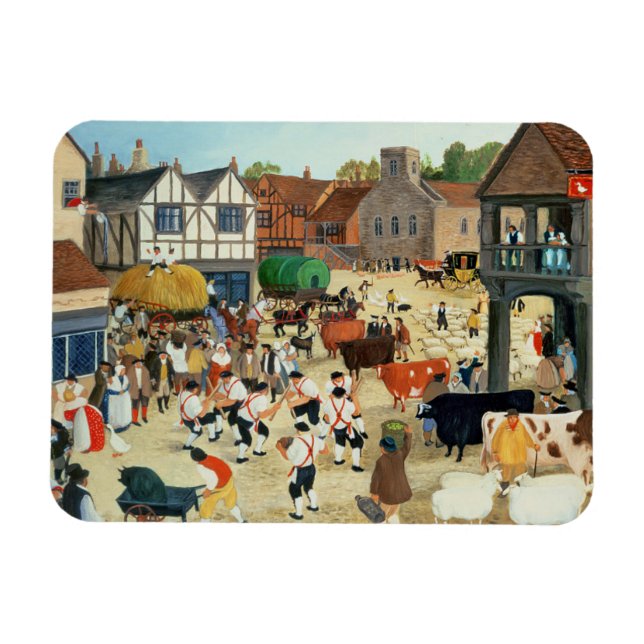 18th century Mayfair cattle market Magnet (Horizontal)